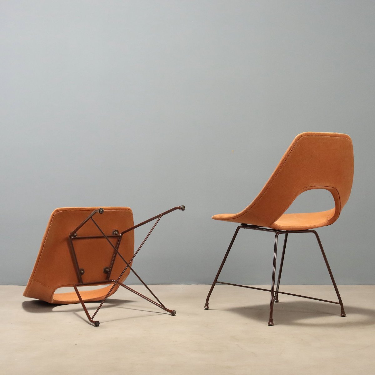Chaises Saporiti Vintage Design Augusto Bozzi Années 1950-1960 Originales-photo-5