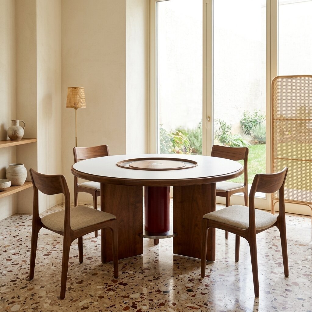Table Bernini Vintage Design Silvio Coppola Bois des Années 1960 Originale-photo-2