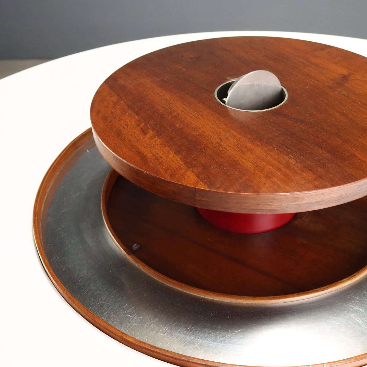 Table Bernini Vintage Design Silvio Coppola Bois des Années 1960 Originale-photo-2