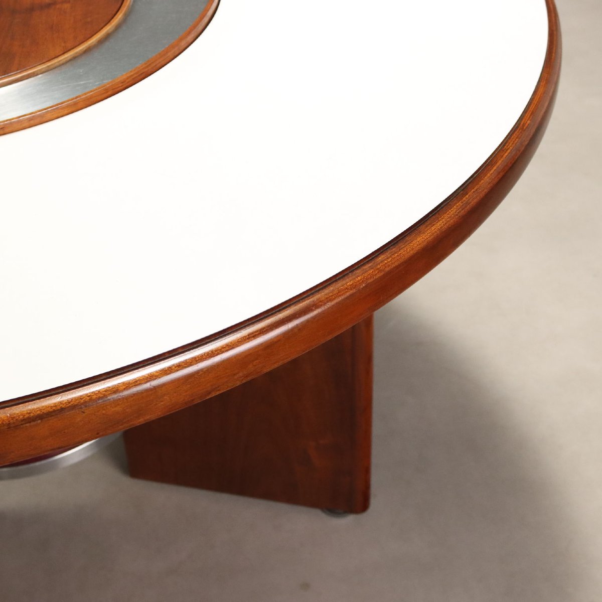 Table Bernini Vintage Design Silvio Coppola Bois des Années 1960 Originale-photo-4