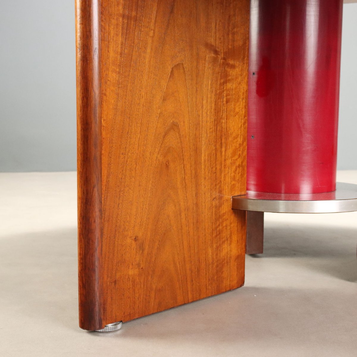 Table Bernini Vintage Design Silvio Coppola Bois des Années 1960 Originale-photo-5