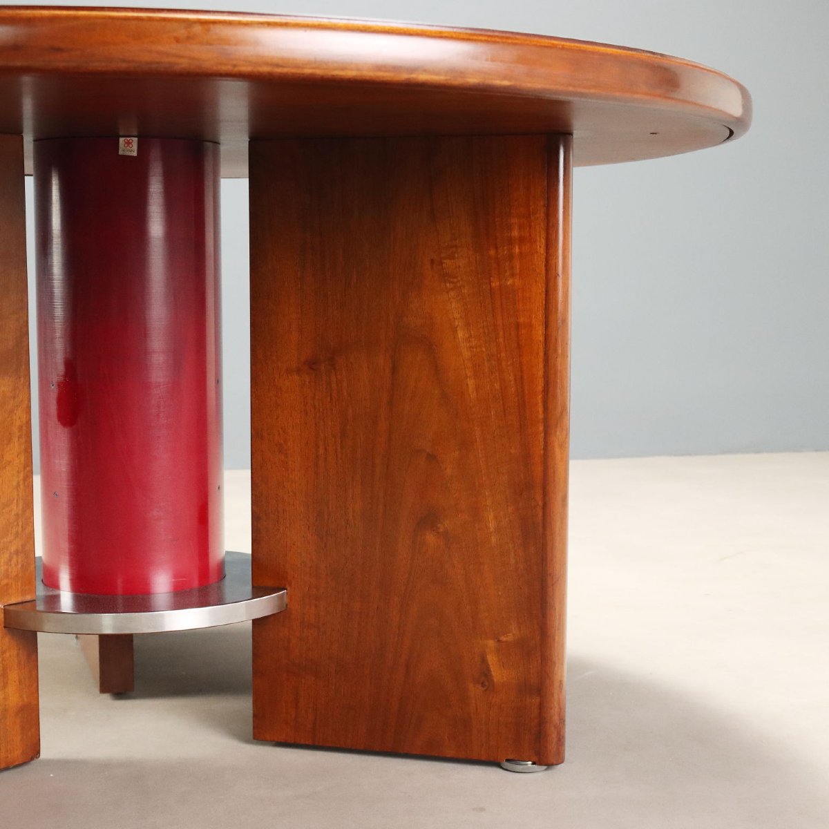 Table Bernini Vintage Design Silvio Coppola Bois des Années 1960 Originale-photo-6