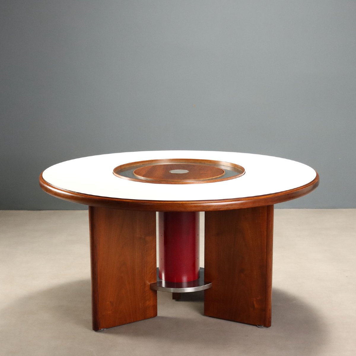 Table Bernini Vintage Design Silvio Coppola Bois des Années 1960 Originale