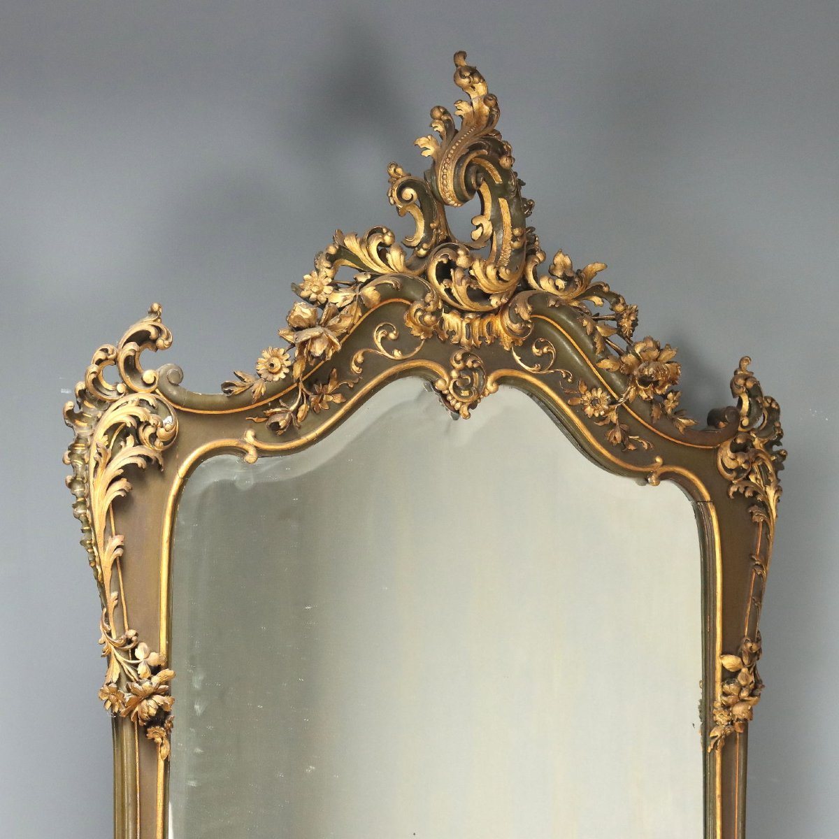 Console Table With Mirror, Baroque-style, Italy, Late 19th Century-photo-2