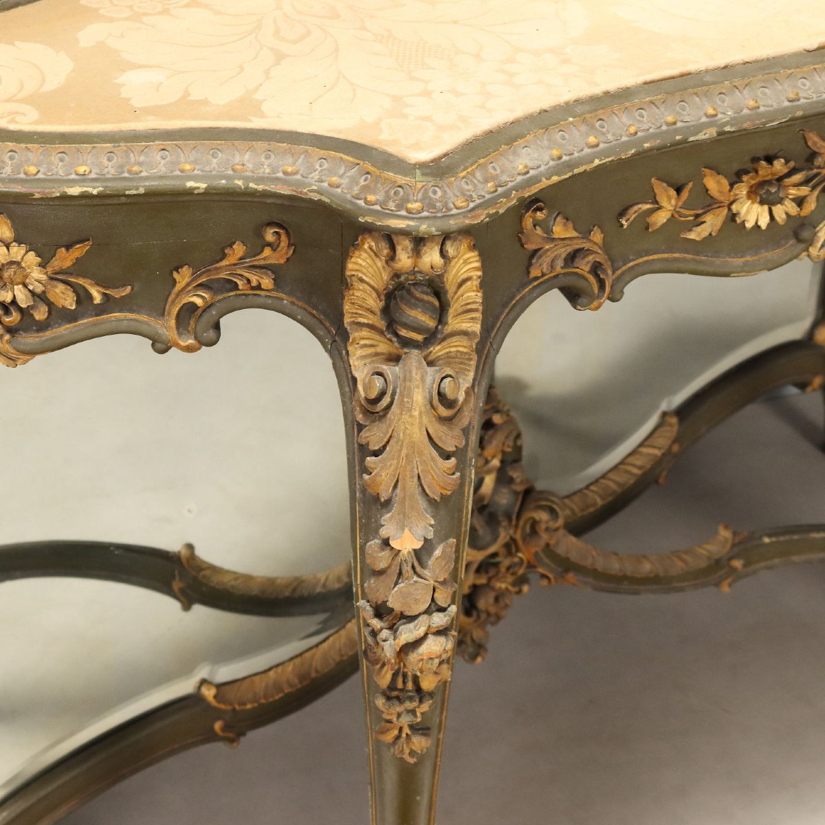 Console Table With Mirror, Baroque-style, Italy, Late 19th Century-photo-5