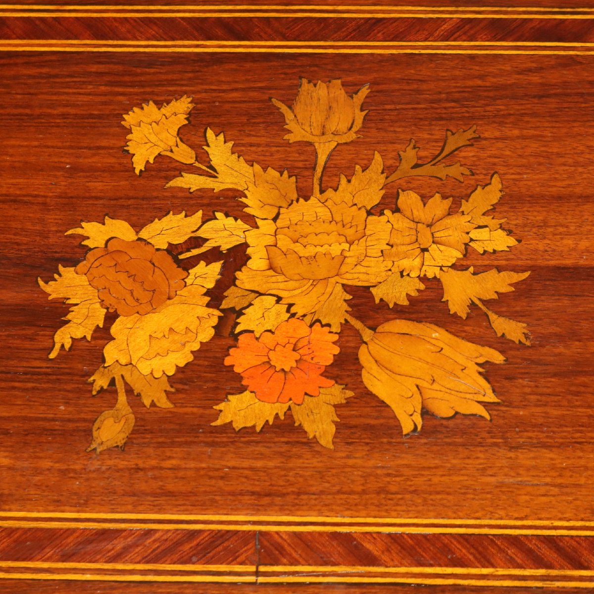 Coffee Table In Indian Rosewood And Mahogany - England, 19th Century; England, Late 19th Century-photo-6