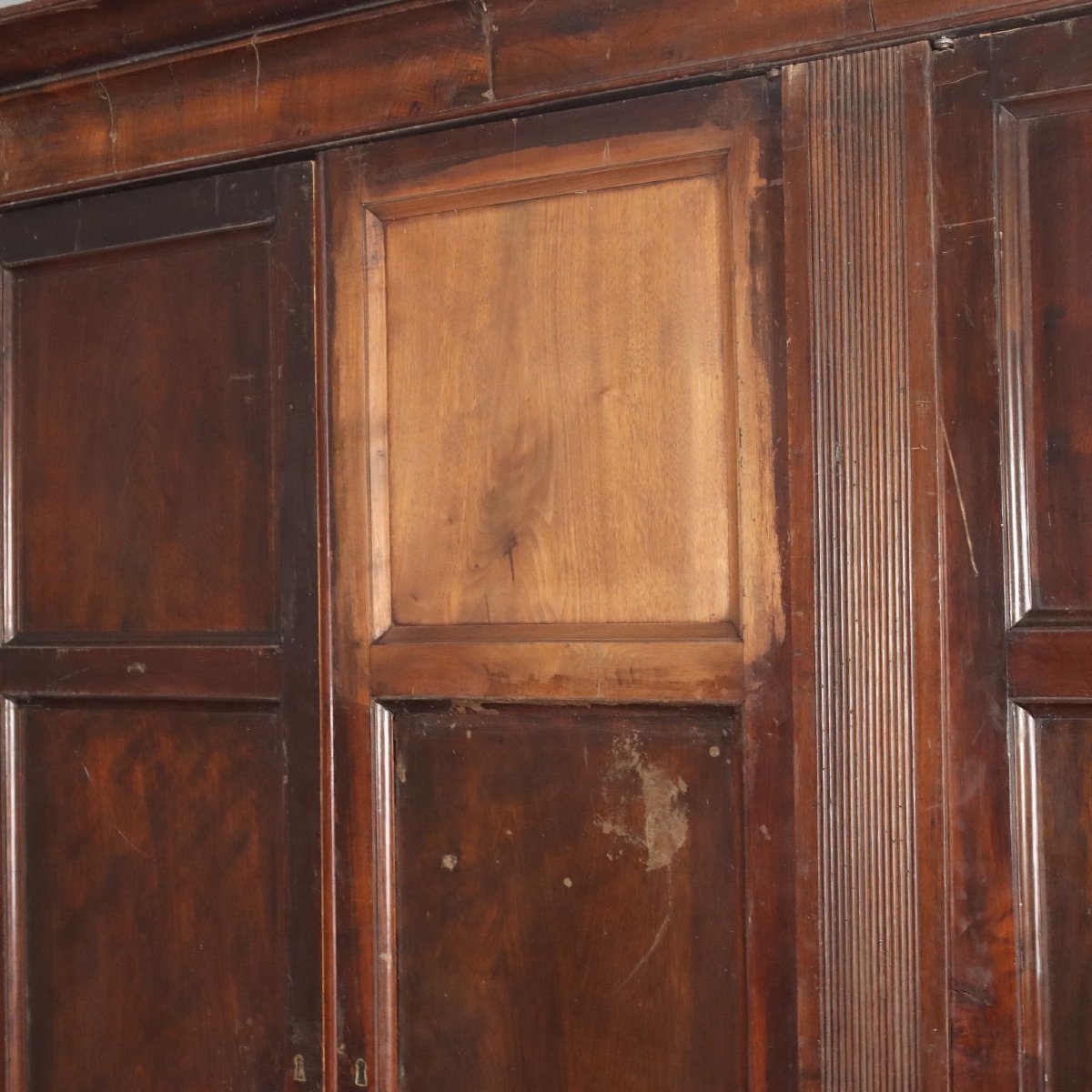 Armoire Louis-Philippe Ancienne Noyer Sapin Italie XIXe Siècle-photo-2