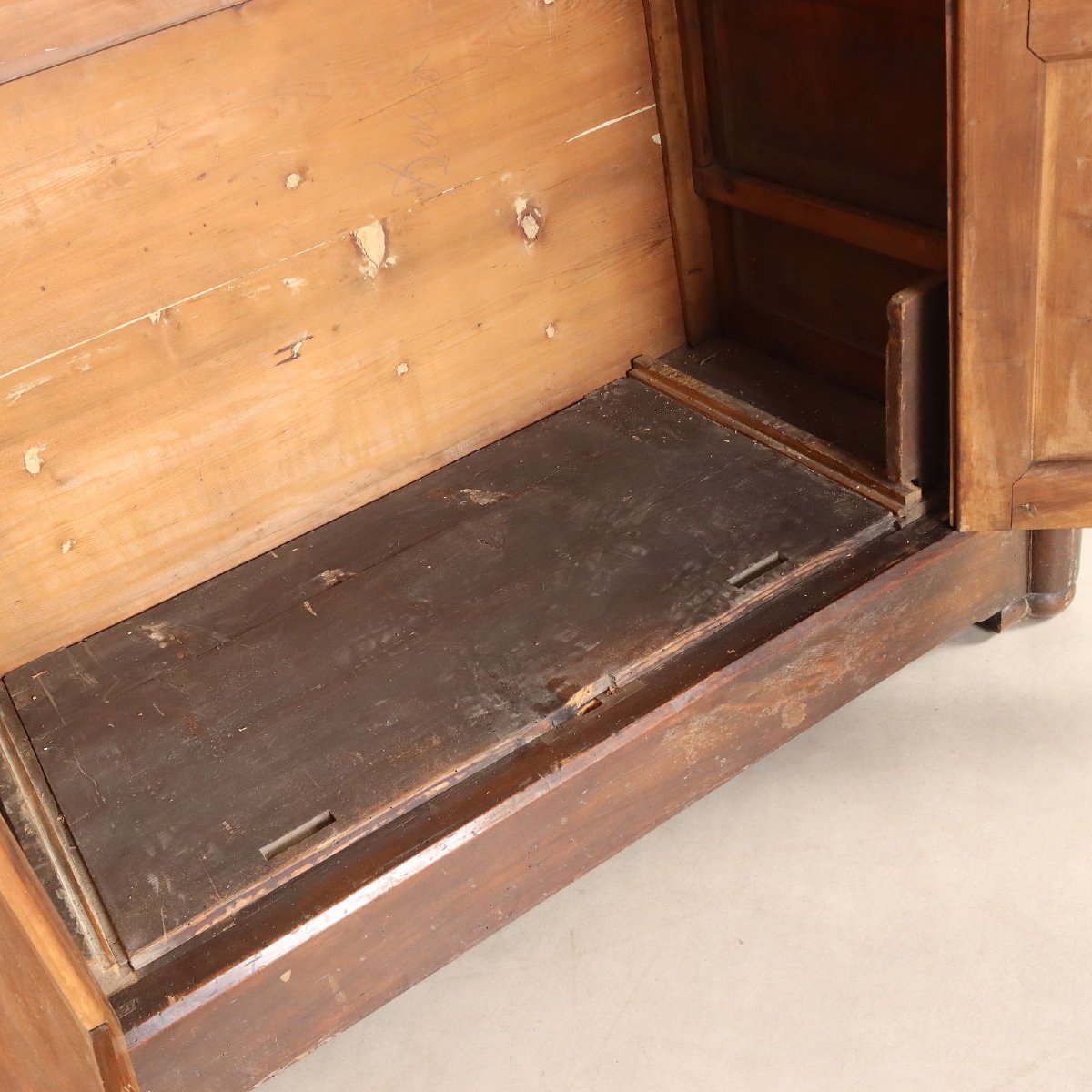 Armoire Louis-Philippe Ancienne Noyer Sapin Italie XIXe Siècle-photo-3