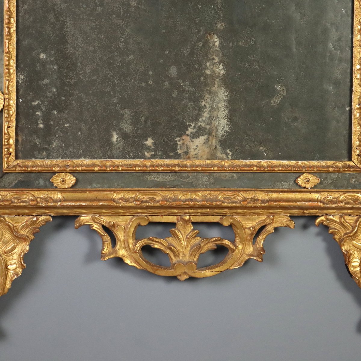Wall-mounted Mirror In Carved And Gilded Wood, Piedmont, Mid-18th Century-photo-6