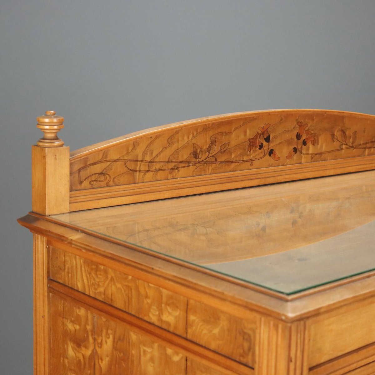 Liberty-style Chest Of Drawers In Ash And Maple, Italy, Early 20th Century-photo-3