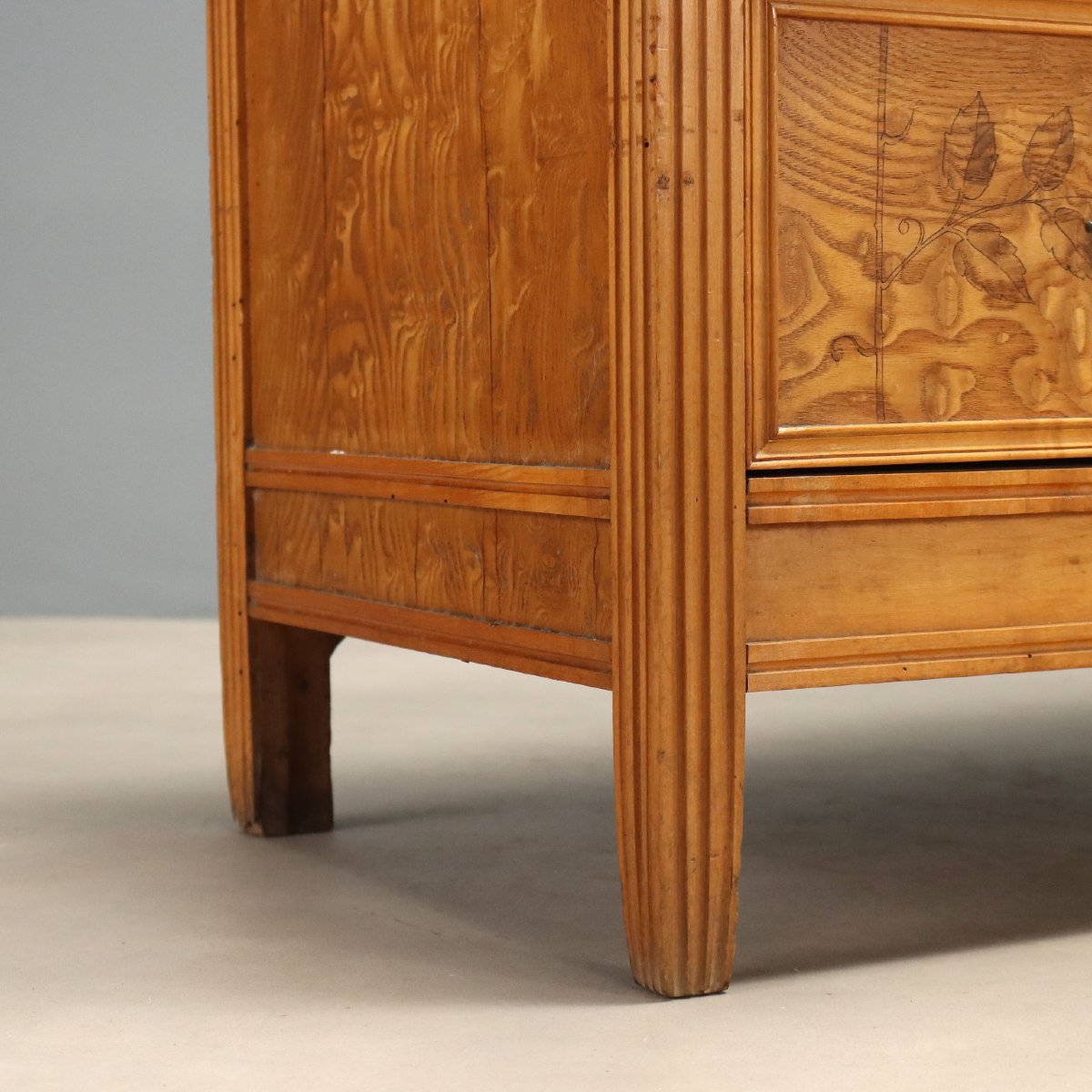 Liberty-style Chest Of Drawers In Ash And Maple, Italy, Early 20th Century-photo-2