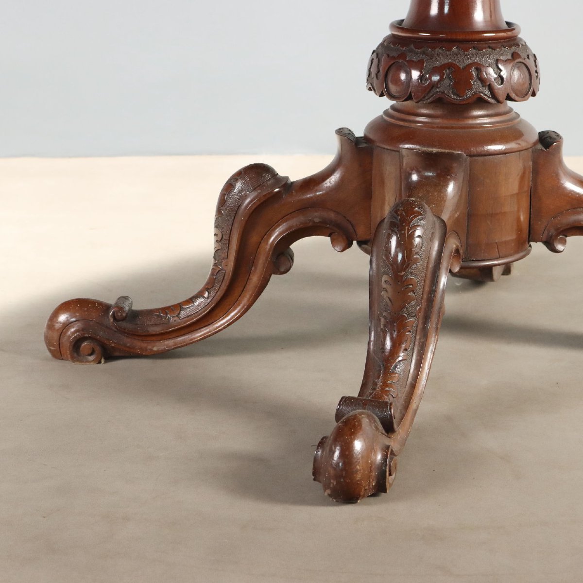 Table à Abattant Ancienne Acajou Incrusté Royaume-Uni XIXe Siècle-photo-3