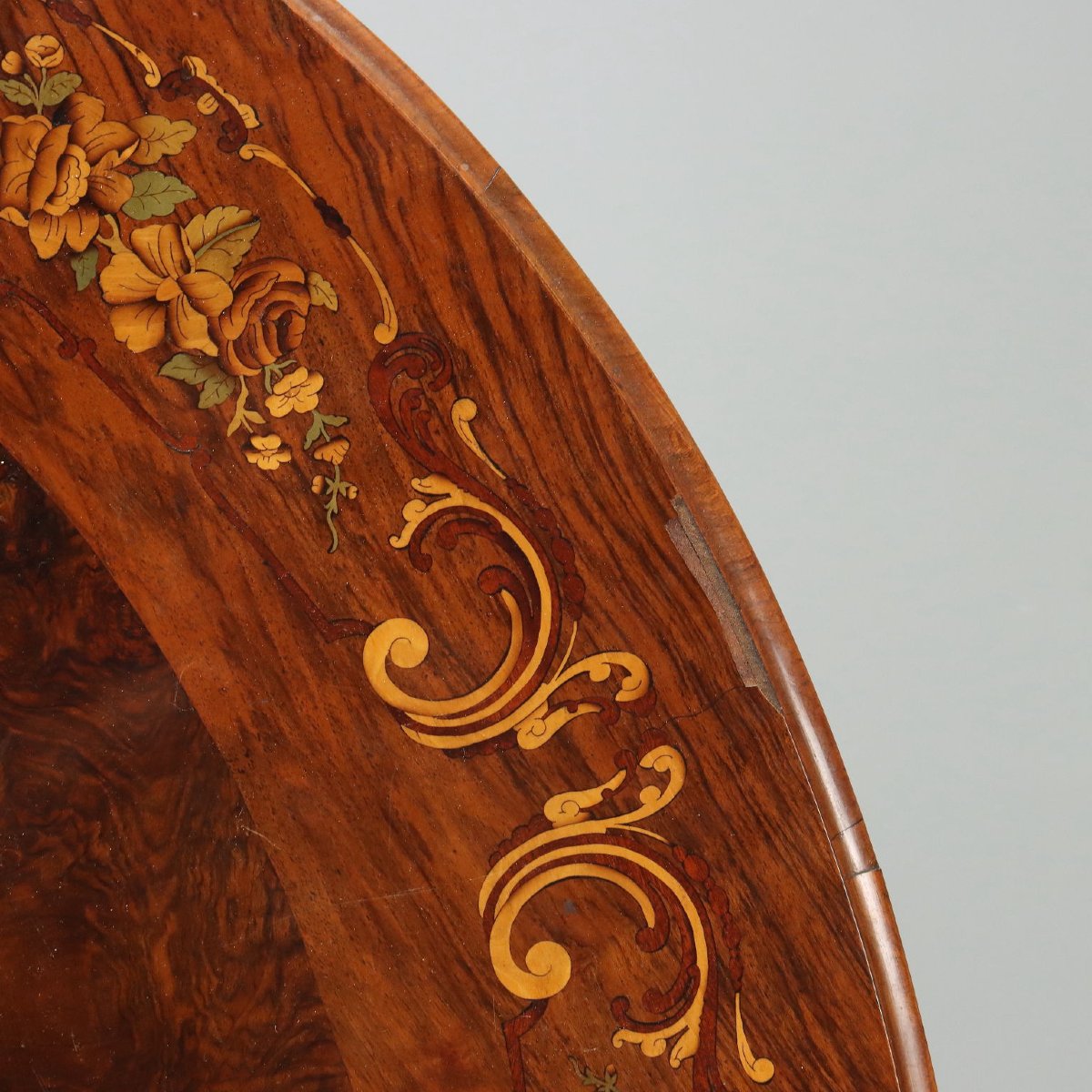 Table à Abattant Ancienne Acajou Incrusté Royaume-Uni XIXe Siècle-photo-6
