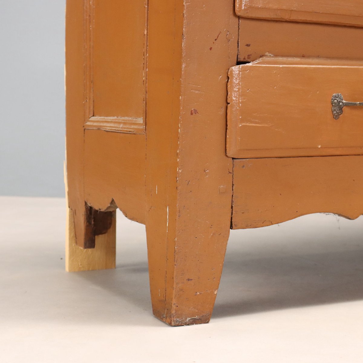 Armoire Ancienne Bois Laqué et Peint Italie XIXe Siècle Originale-photo-6