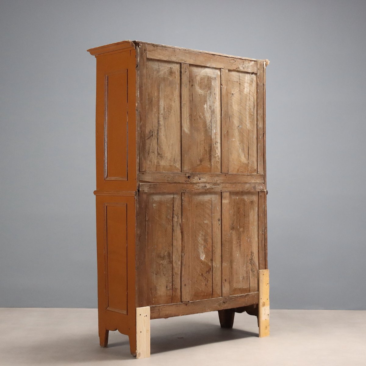 Armoire Ancienne Bois Laqué et Peint Italie XIXe Siècle Originale-photo-7
