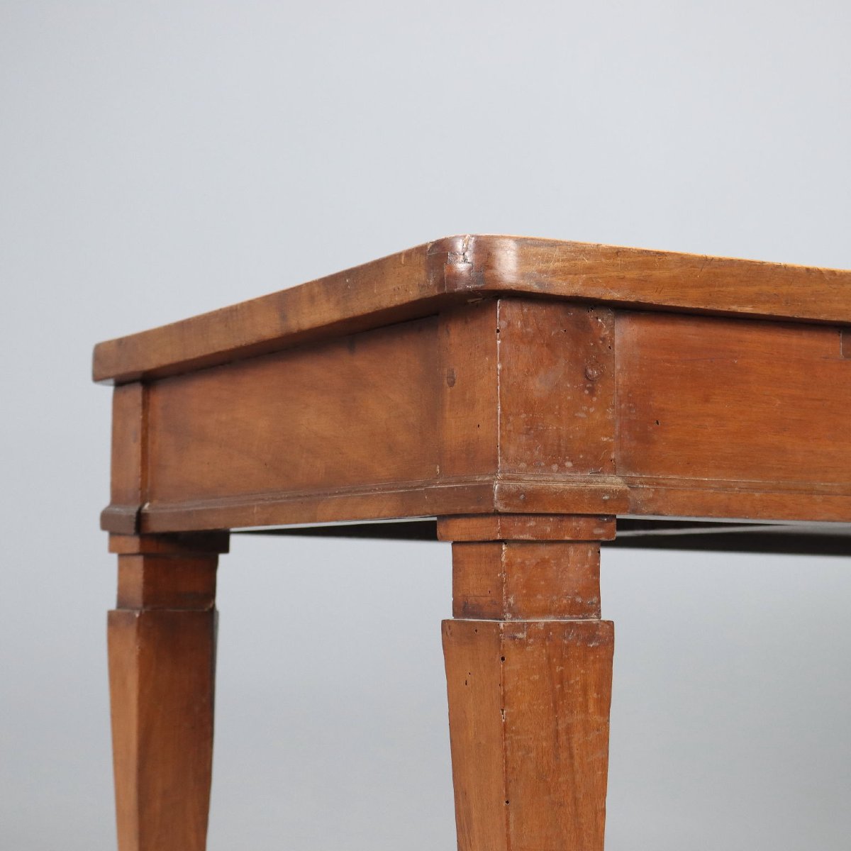 Table Directoire Ancienne Noyer Tiroir Italie XVIIIe-XIXe Siècle Originale-photo-1