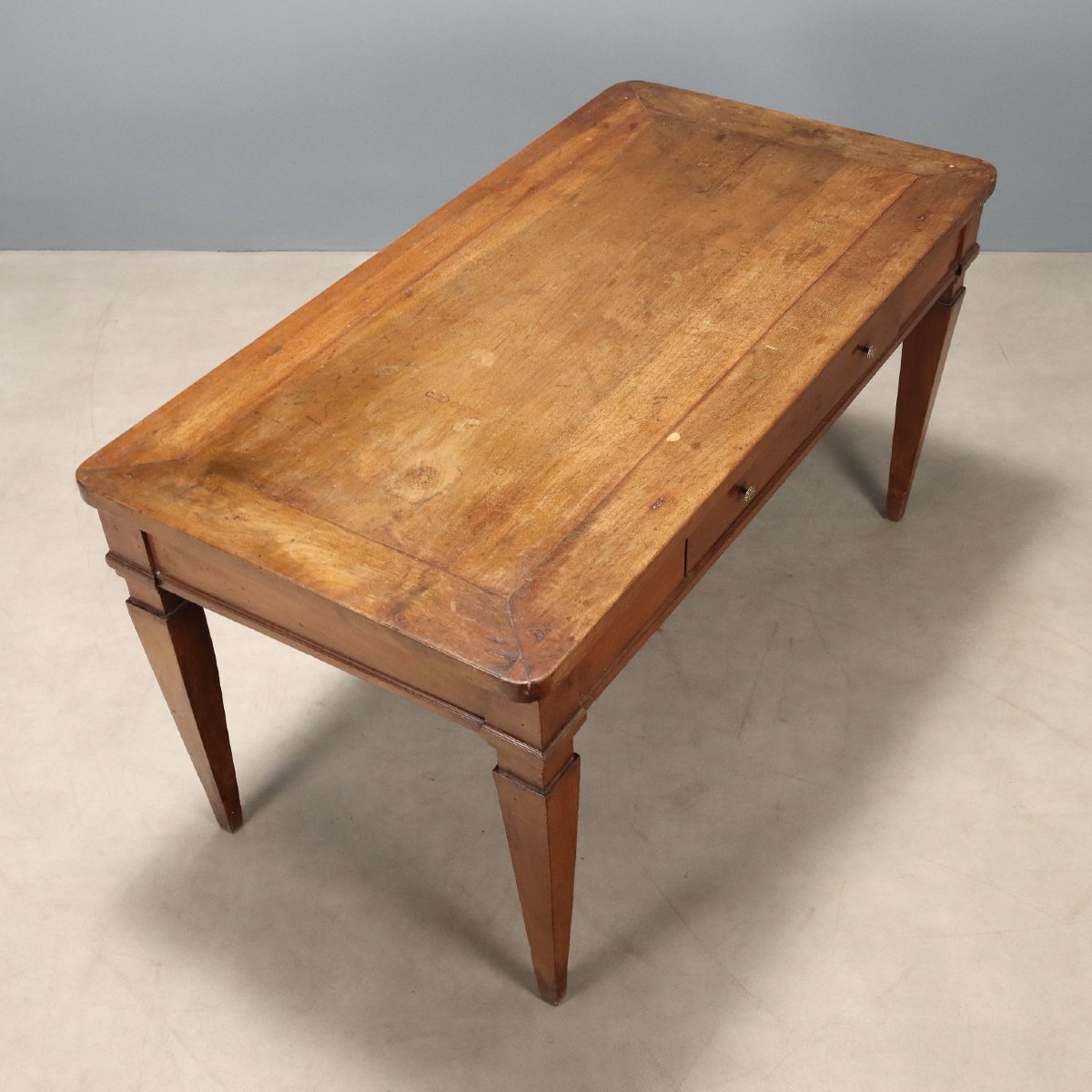Table Directoire Ancienne Noyer Tiroir Italie XVIIIe-XIXe Siècle Originale-photo-4
