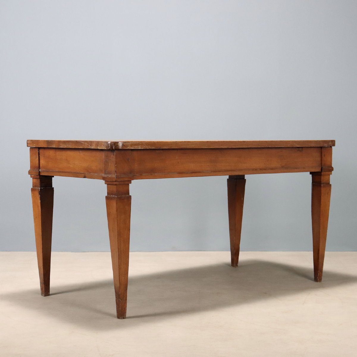 Table Directoire Ancienne Noyer Tiroir Italie XVIIIe-XIXe Siècle Originale-photo-5