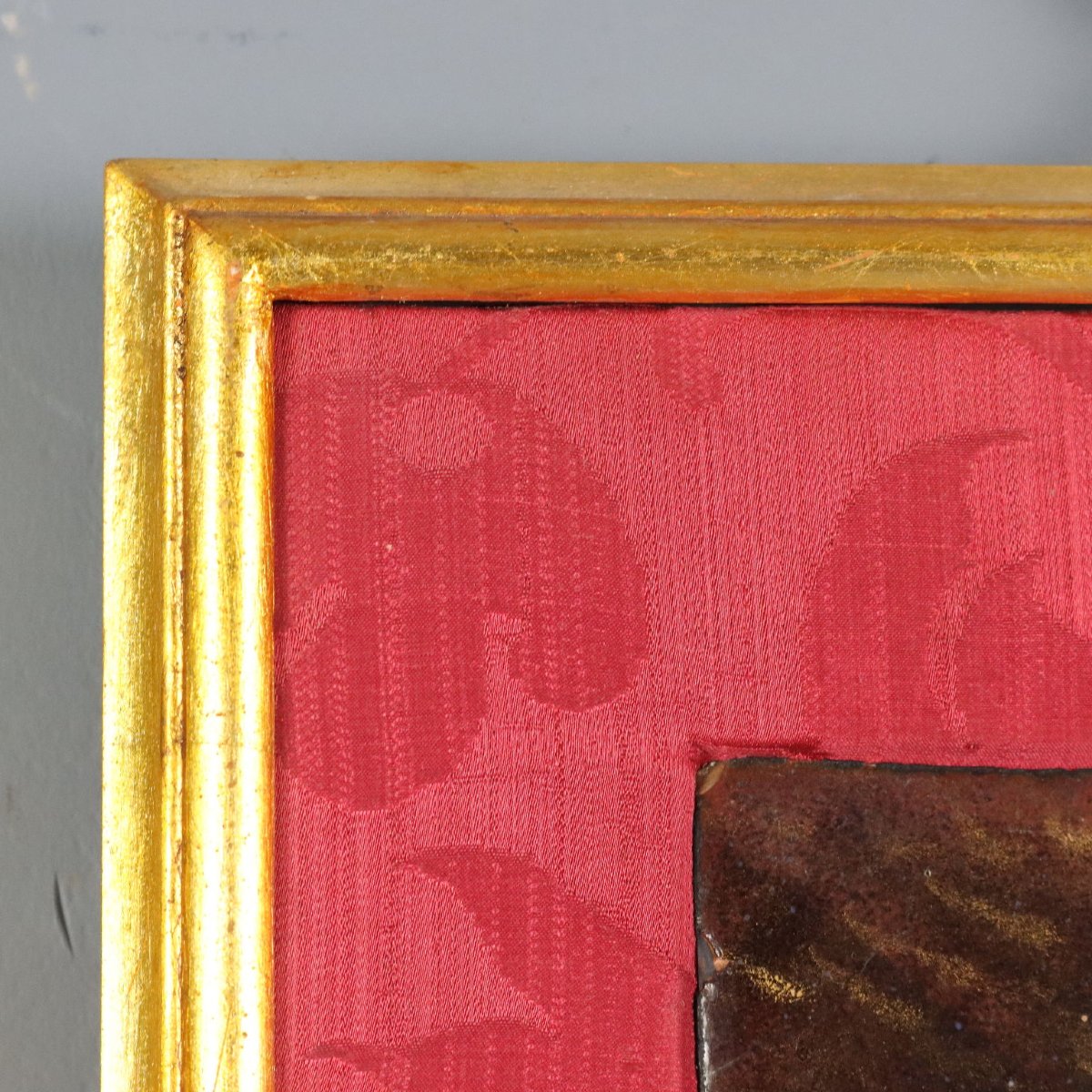 Antique Panel Limoges Enamels On Copper Religious XVII Century Original-photo-4