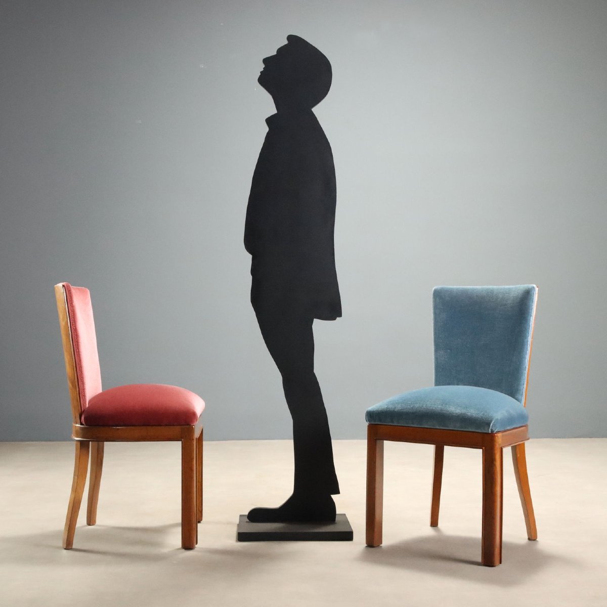 Chaises Vintage Hêtre Noyer Design Italie des Années 1950 Originales-photo-2