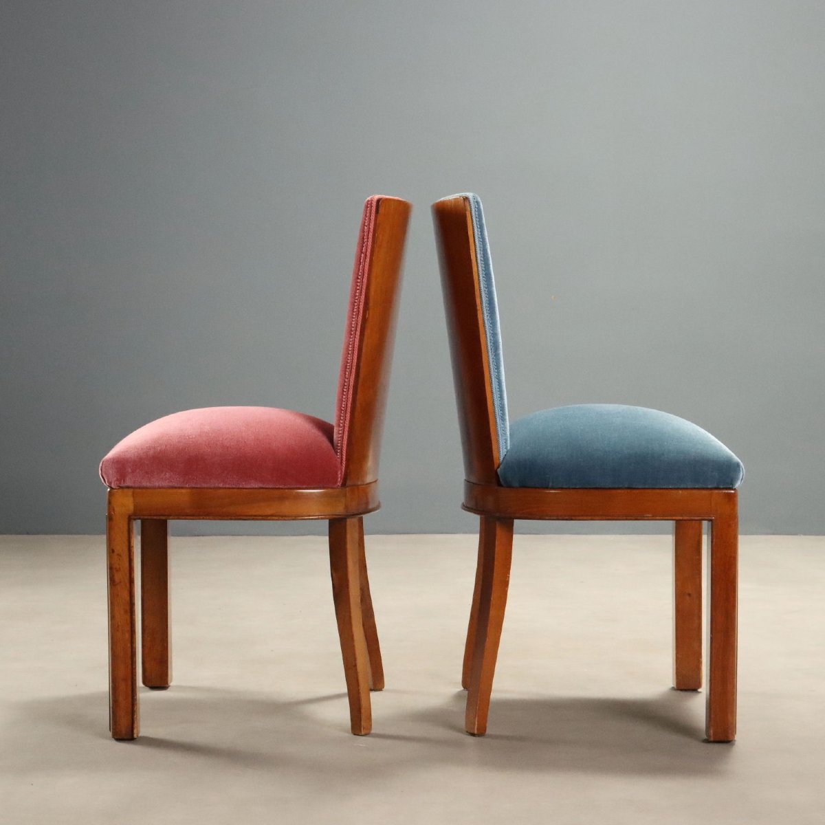 Chaises Vintage Hêtre Noyer Design Italie des Années 1950 Originales-photo-3