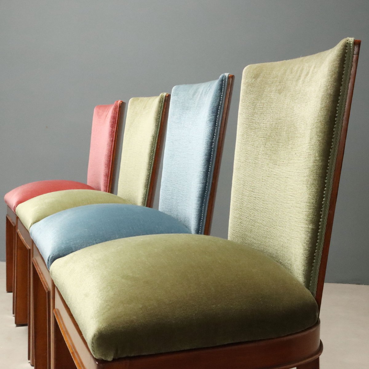 Chaises Vintage Hêtre Noyer Design Italie des Années 1950 Originales-photo-4