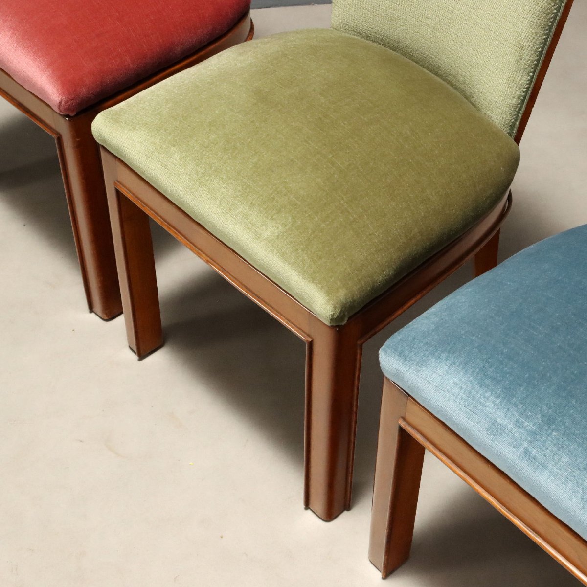 Chaises Vintage Hêtre Noyer Design Italie des Années 1950 Originales-photo-1