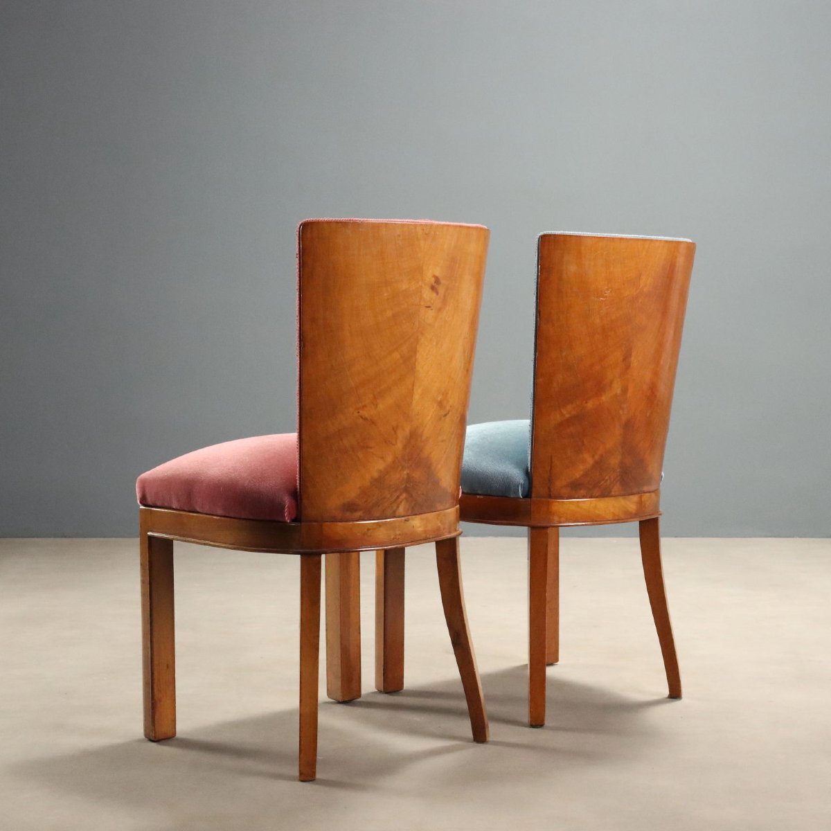 Chaises Vintage Hêtre Noyer Design Italie des Années 1950 Originales-photo-5
