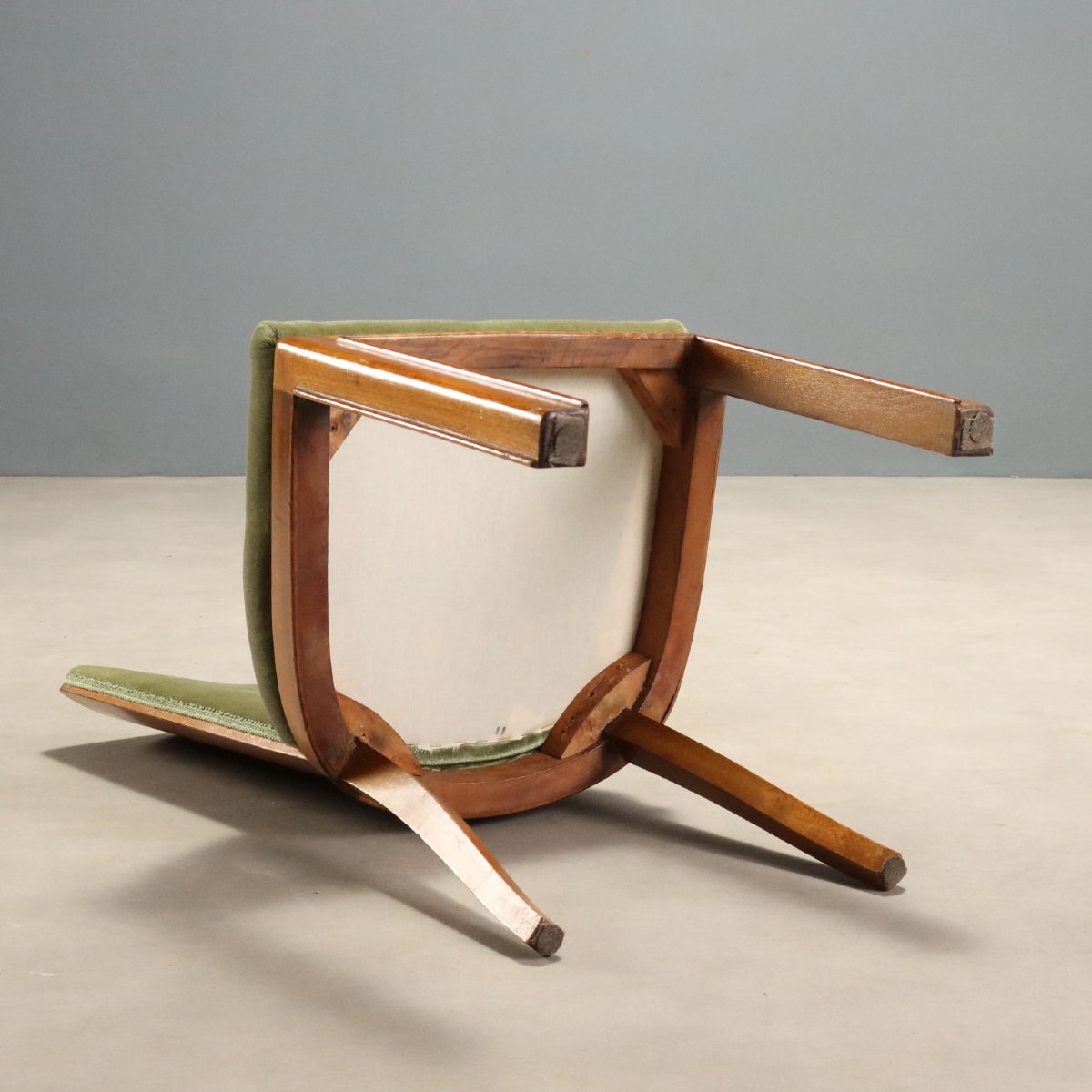 Chaises Vintage Hêtre Noyer Design Italie des Années 1950 Originales-photo-6
