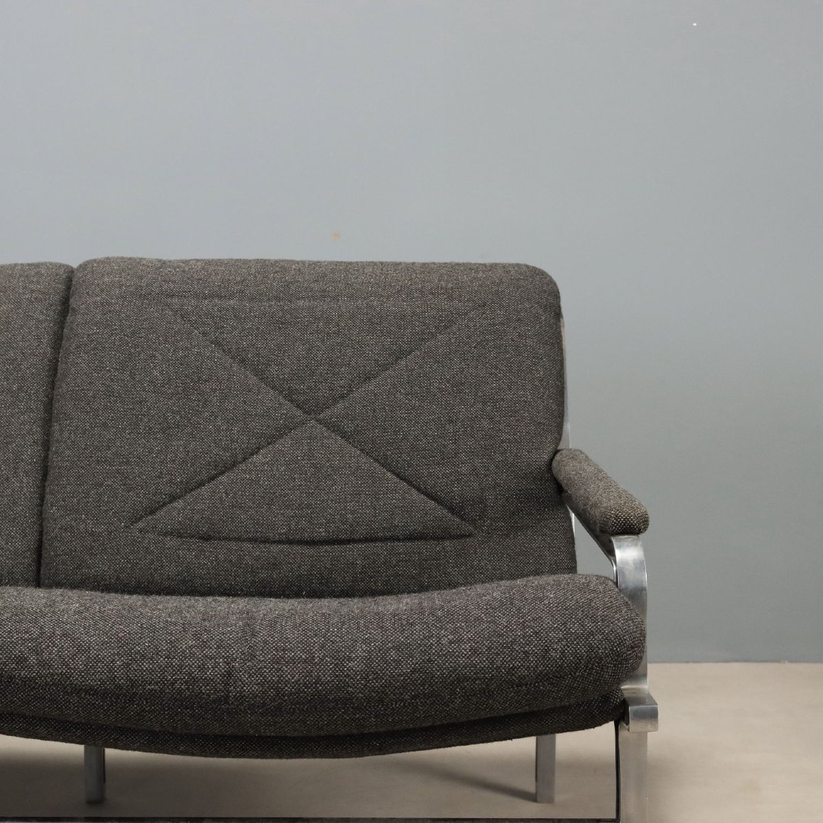 Canapé Vintage Strässle Design André Vandenbeuck Tissu Années 60-70-photo-1