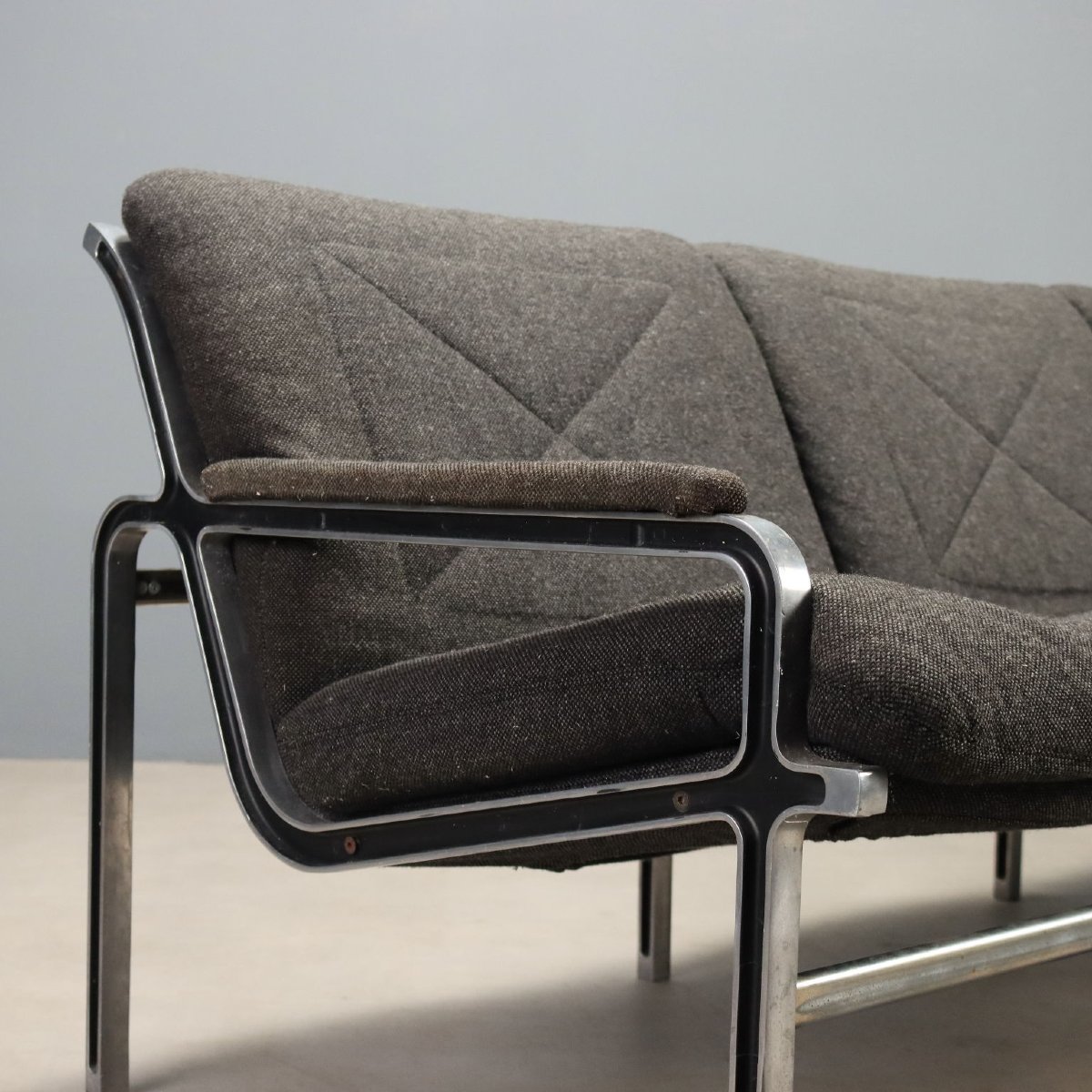 Canapé Vintage Strässle Design André Vandenbeuck Tissu Années 60-70-photo-2