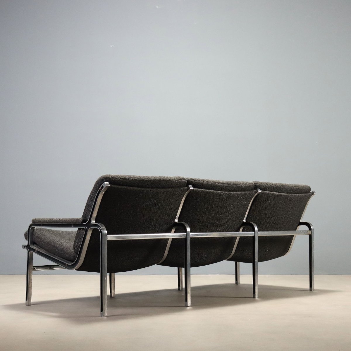 Canapé Vintage Strässle Design André Vandenbeuck Tissu Années 60-70-photo-7