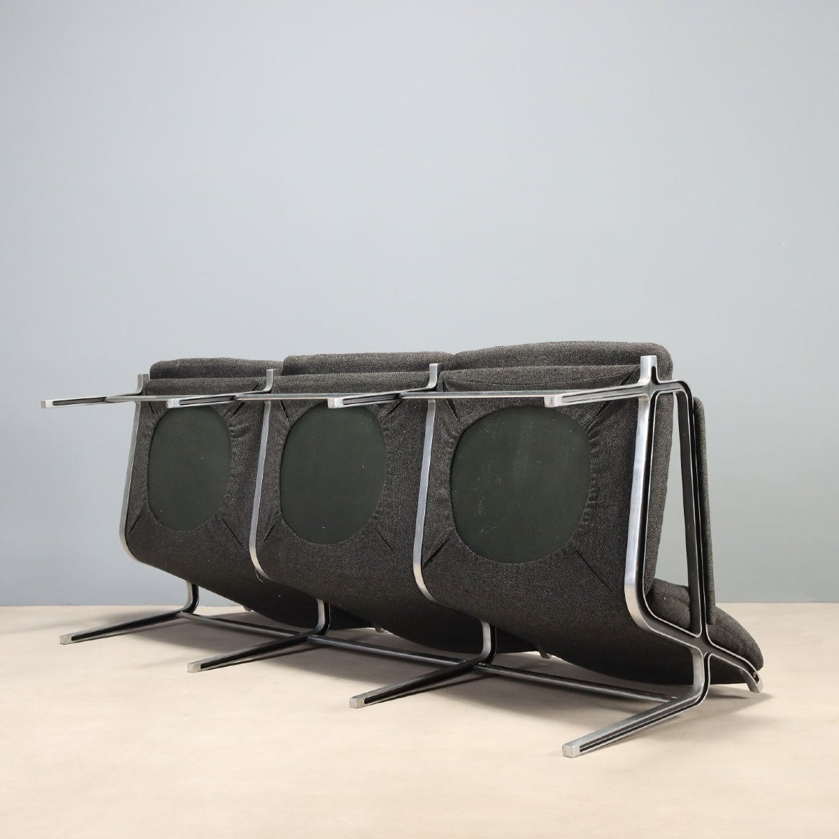 Canapé Vintage Strässle Design André Vandenbeuck Tissu Années 60-70-photo-8