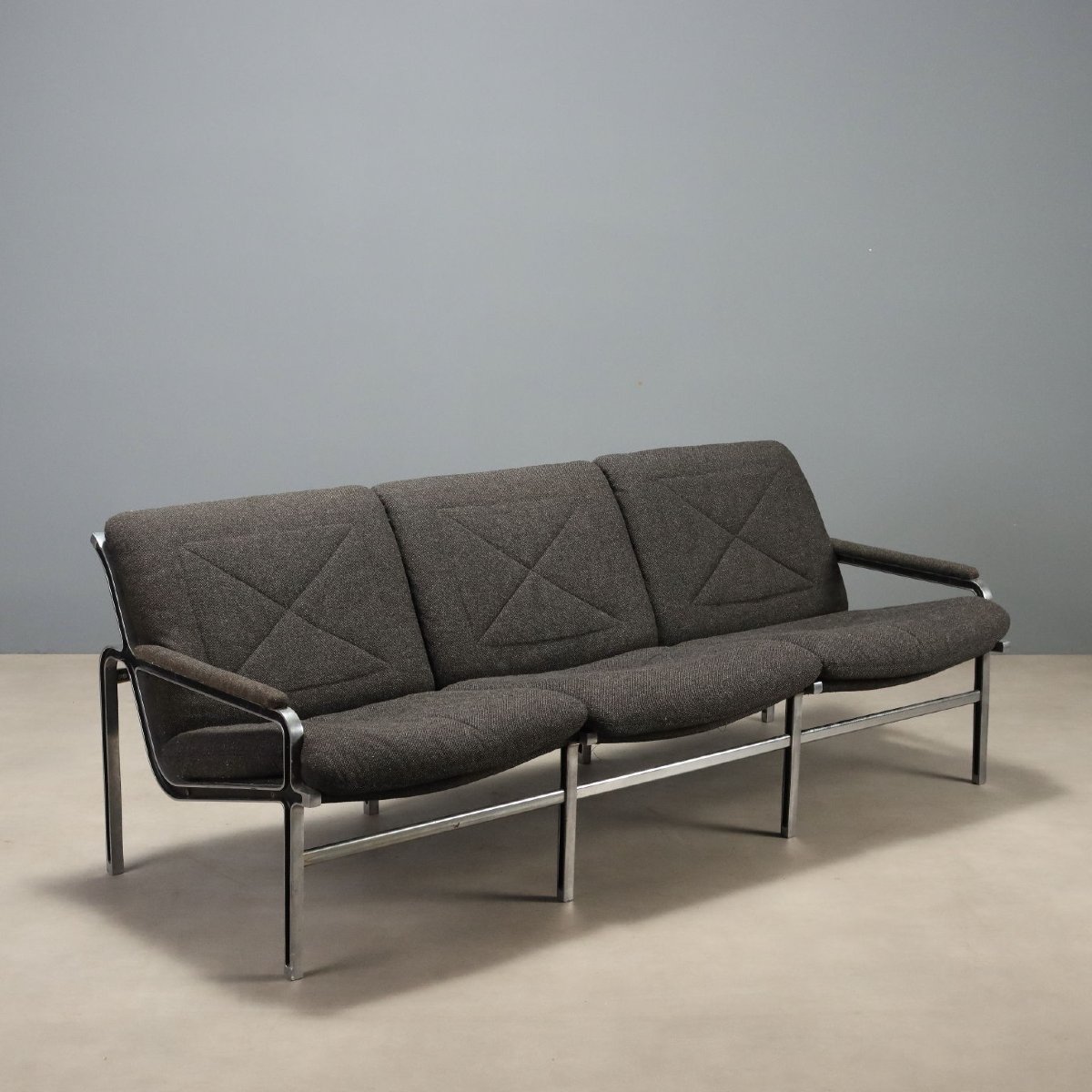Canapé Vintage Strässle Design André Vandenbeuck Tissu Années 60-70