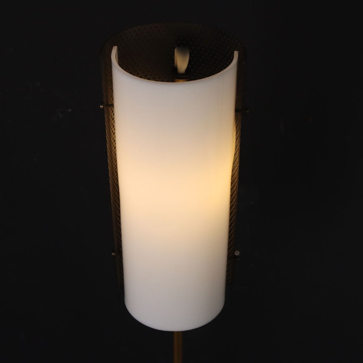 Lampe Vintage Stilux Années 60 Laiton Métal Métachrylate-photo-4