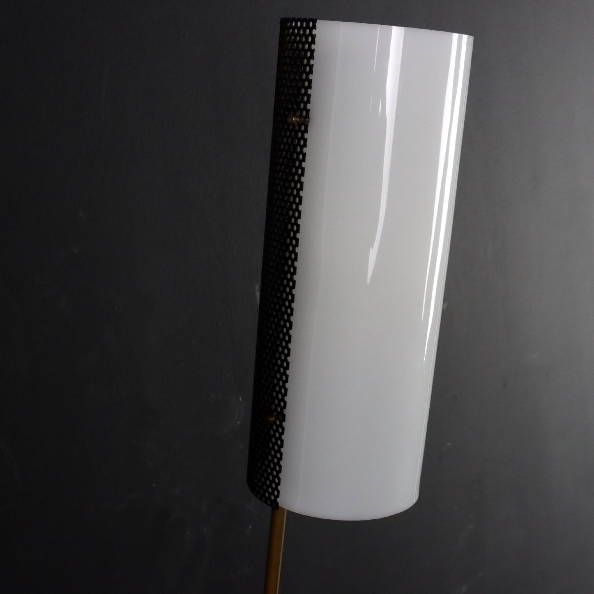 Lampe Vintage Stilux Années 60 Laiton Métal Métachrylate-photo-3