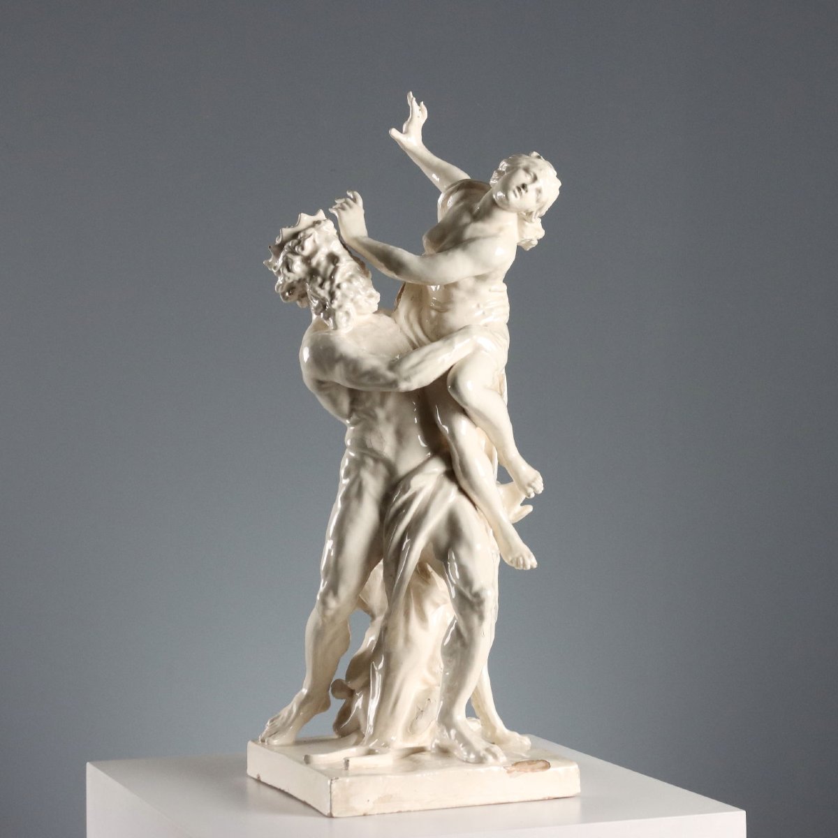 Le Viol de Proserpine Sculpture Ancienne Terre Cuite XIXe Siècle Original