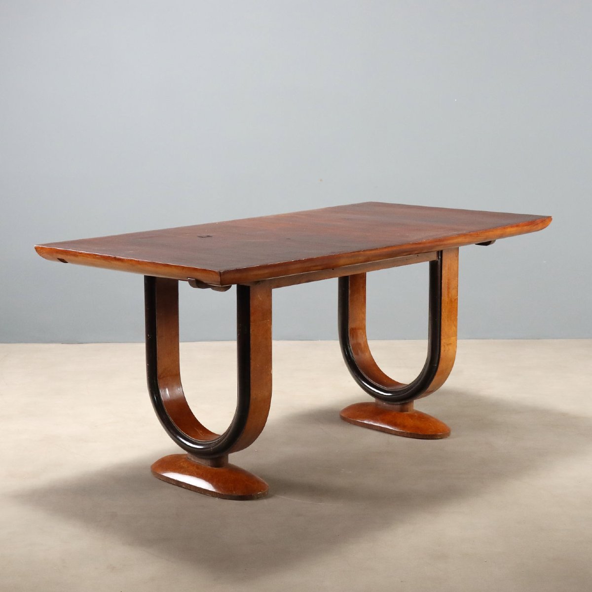 Art Deco Table In Rosewood And Tuia Burl, Italy, Second Quarter Of The 20th Century