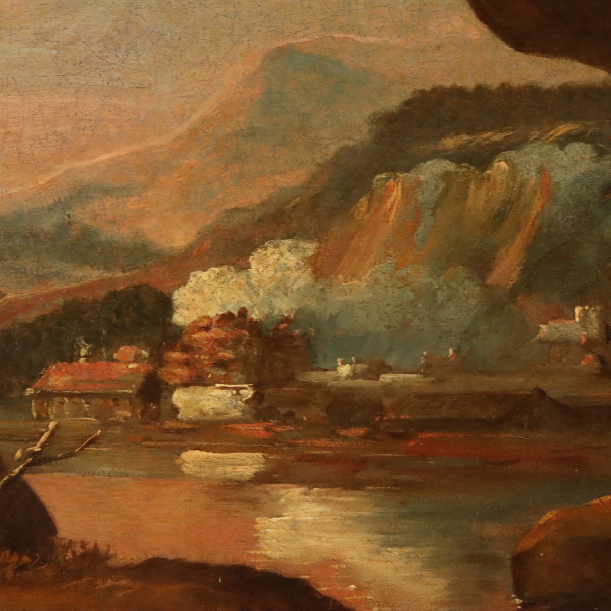 Painting: Landscape With Shepherds And Herds-photo-4
