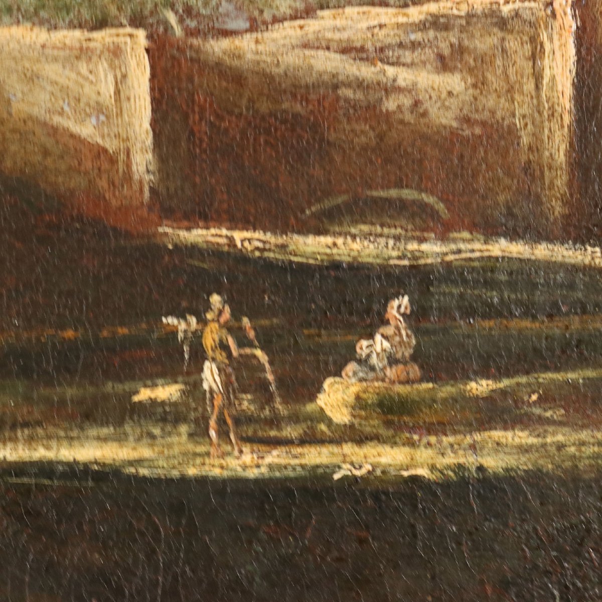 Painting Attributed To Antonio Francesco Peruzzini: Landscape With Figures-photo-4