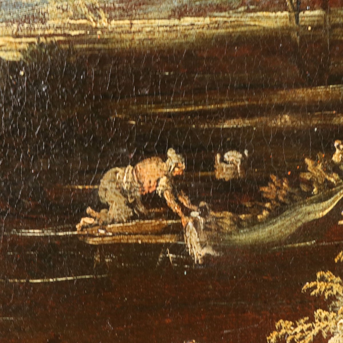 Painting Attributed To Antonio Francesco Peruzzini: Landscape With Figures-photo-2