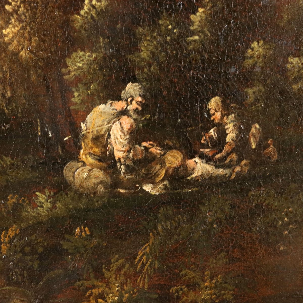 Painting Attributed To Antonio Francesco Peruzzini: Landscape With Figures-photo-5