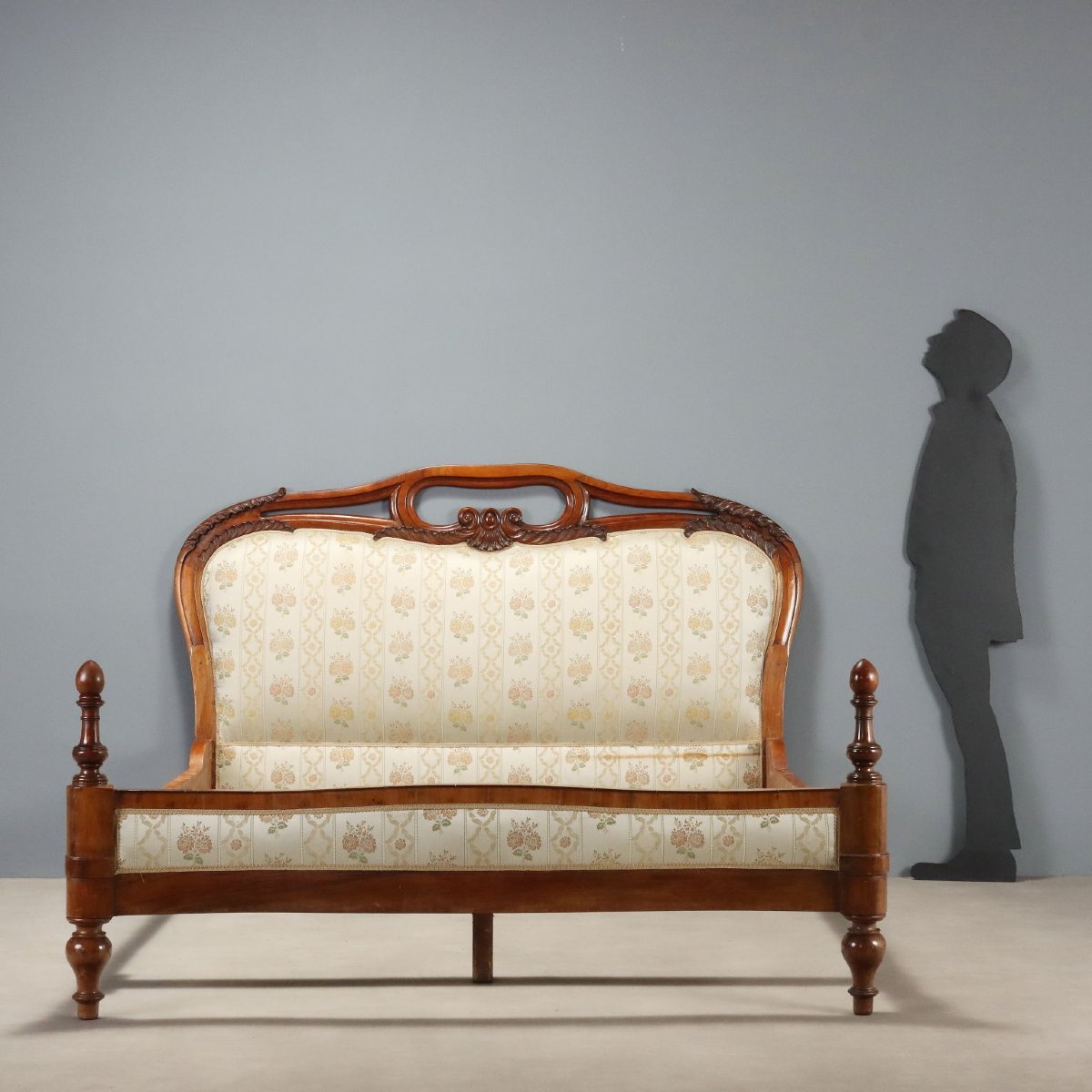 Luigi Filippo Double Bed In Mahogany, Italy, Second Quarter Of The 19th Century-photo-2