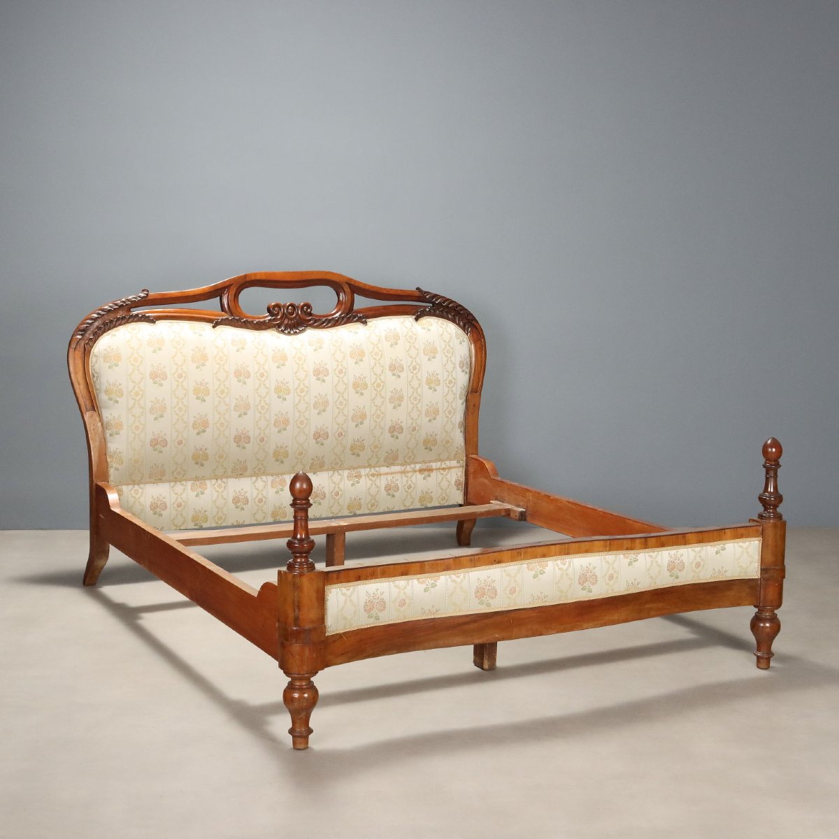 Luigi Filippo Double Bed In Mahogany, Italy, Second Quarter Of The 19th Century
