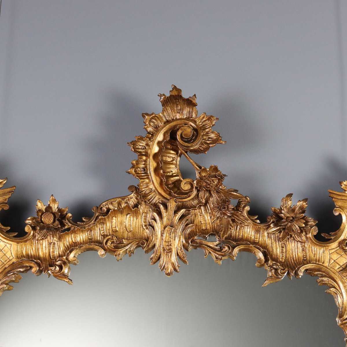 Carved And Gilded Wooden Mirror, Italy, Early 20th Century-photo-3