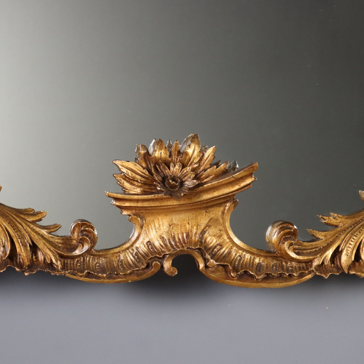 Carved And Gilded Wooden Mirror, Italy, Early 20th Century-photo-5