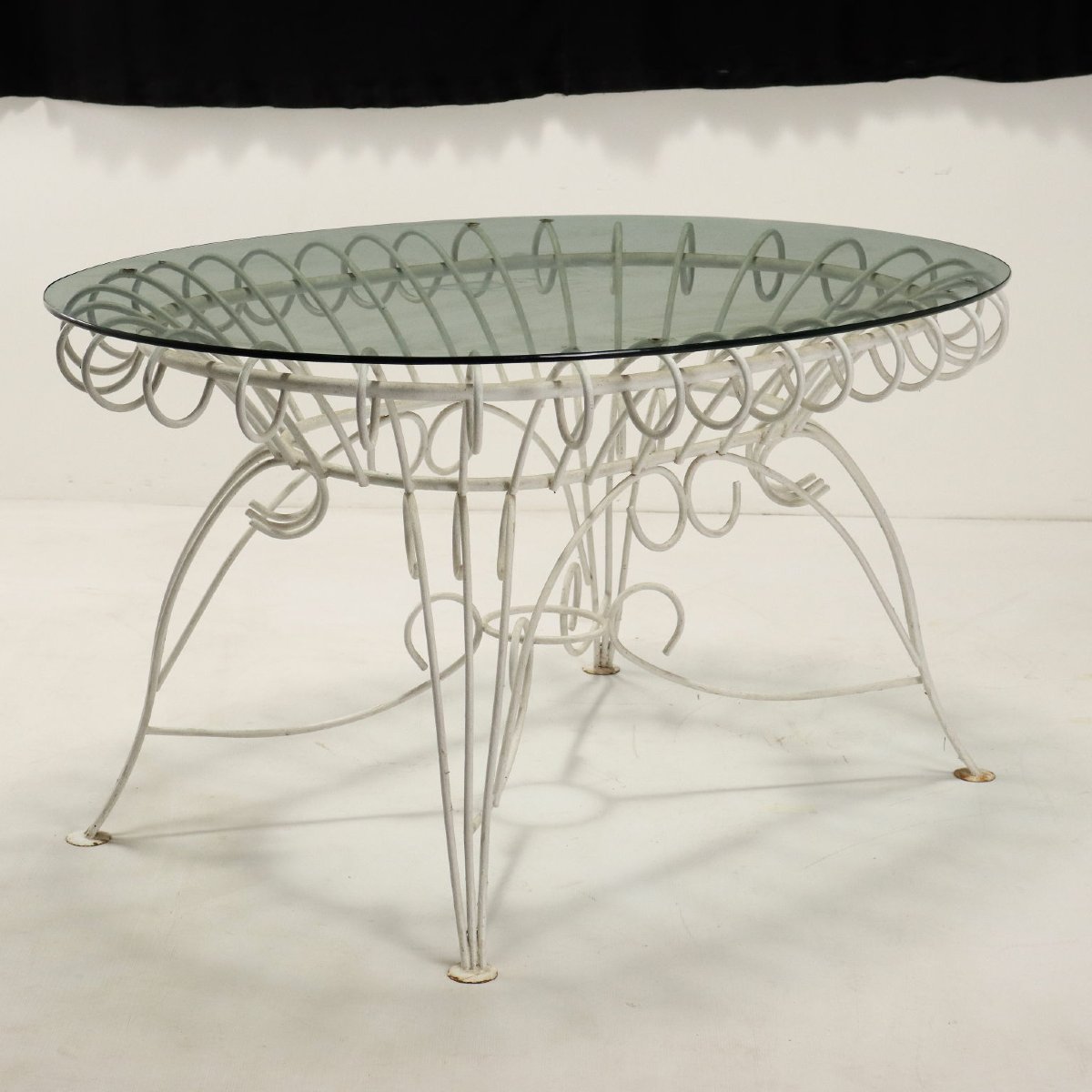 1960s Enameled Iron Garden Table From The 1960s-photo-2