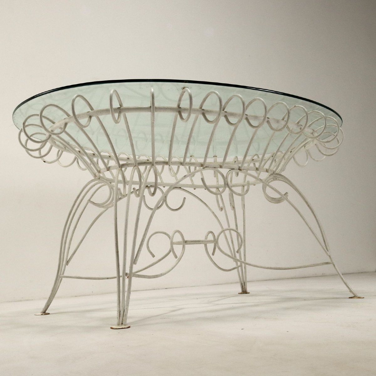1960s Enameled Iron Garden Table From The 1960s-photo-6