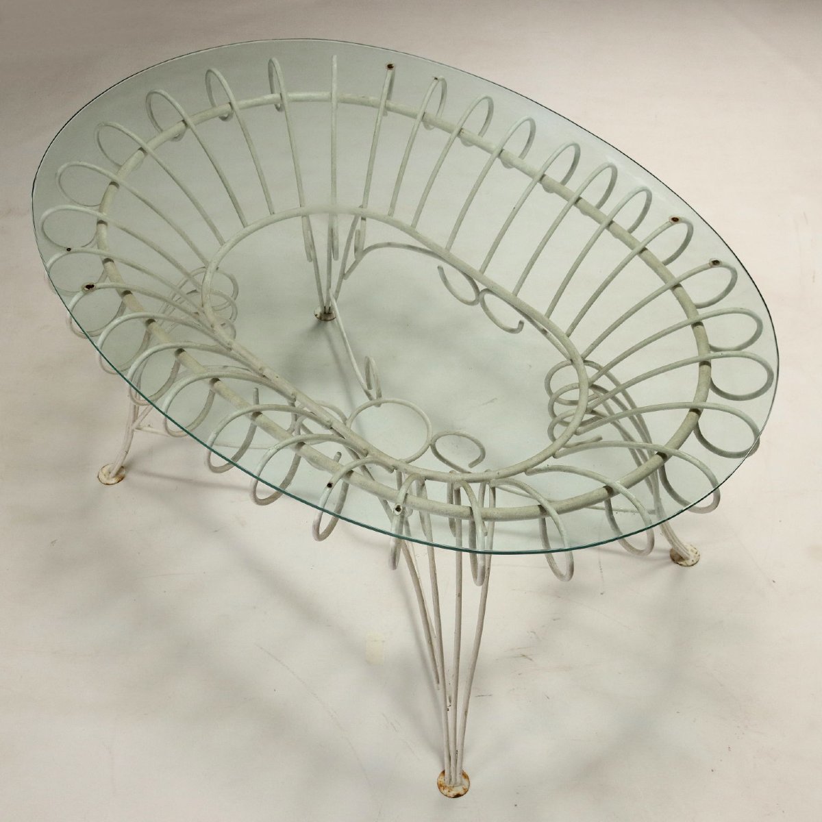 1960s Enameled Iron Garden Table From The 1960s