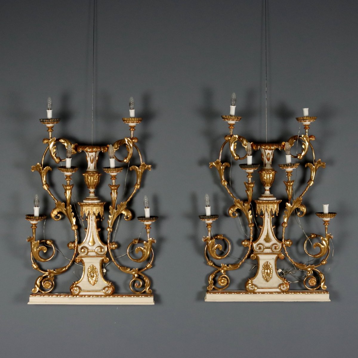 Pair Of Italian Wall Torches, Mid-19th Century